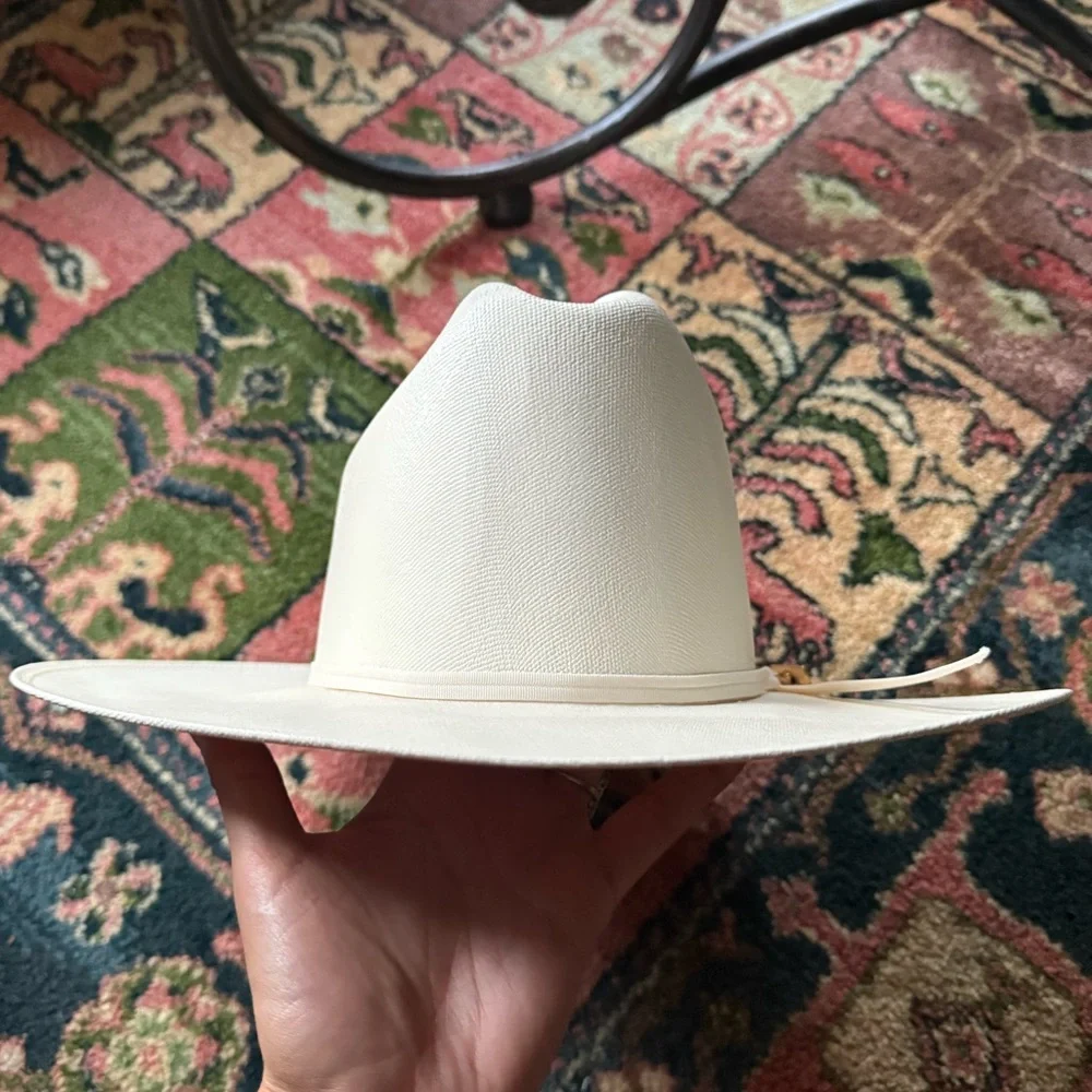 Cowboy hat ivory Rocha Hats sz 6 3/4 - Picture 2 of 9